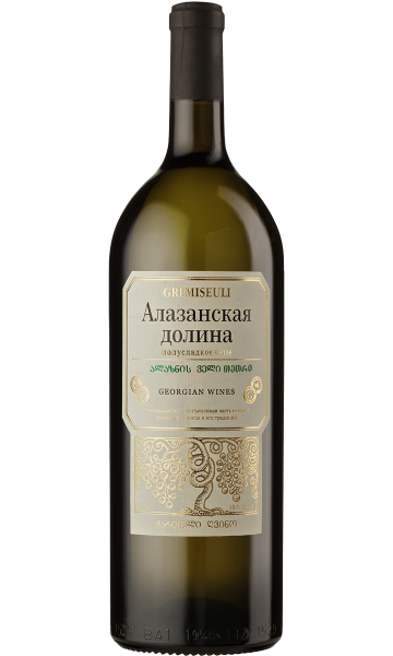 Вино ординарное сортовое "Алазанская долина" , белое п.сл, 10,5-12% 1,5л серия Gremiseuli
