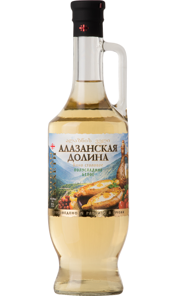 Вино столовое "Алазанская Долина" сер.Легенды Кахети бел. п/сл. 10,5-12% 0,7л сув. бут.