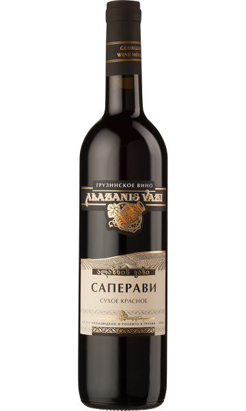 Вино столовое "Саперави" кр. сух. 10,5-12% 0,7л серия Alazanis Vazi